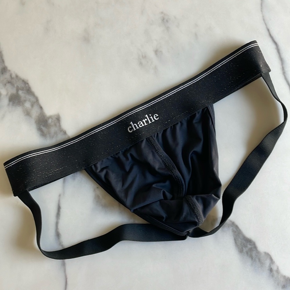 Charlie by Matthew Zink Micromodal Black Jockstrap